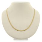 Image 1 of Gold flat gourmet link chain | 46 cm
