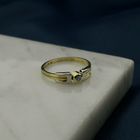 Image 8 of Desiree bicolor gold solitaire ring with diamond 0.03 ct.