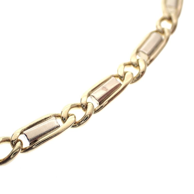 Image 2 of Two-tone gold bracelet with fantasy links | 20 cm