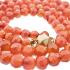Image 4 of Carnelian bead necklace with gold clasp | 88 cm