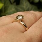 Image 12 of Bron Jewelry gold 'Sushi' ring with diamond; 0.045 ct.