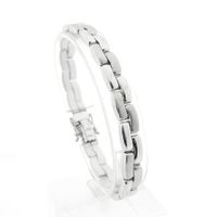 Solid white gold bracelet | 19 cm