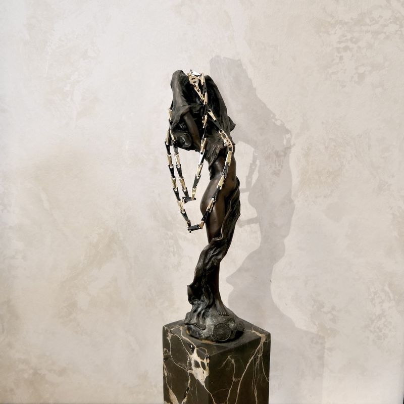 Image 10 of 18 ct. Rose gold chain; Baraka - Cyborg Ceramic | 57 cm