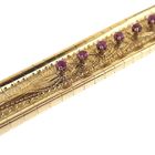 Image 3 of 18K Exclusive gold bracelet with rubies; Vintage | 18.5 cm