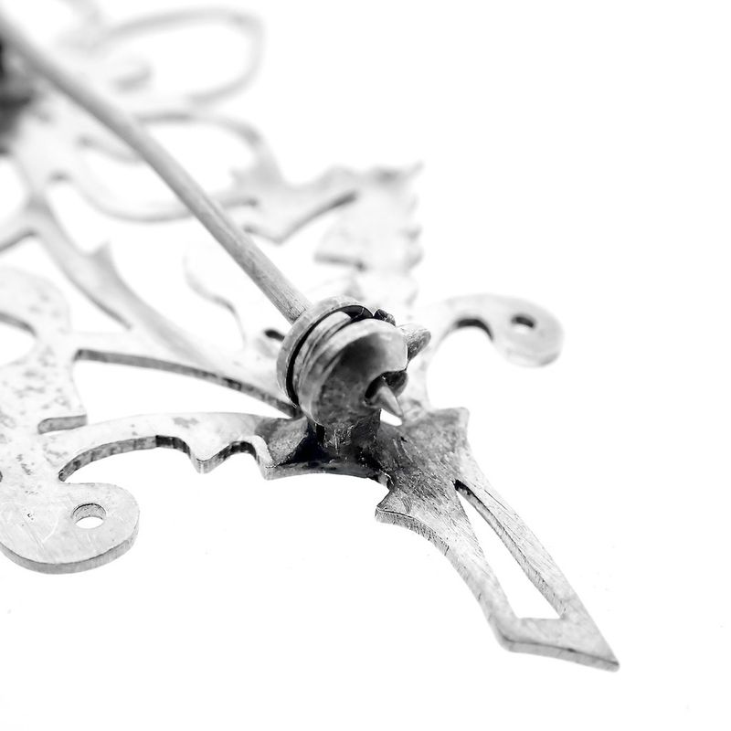 Image 5 of Silver brooch of a flower