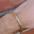 Image 10 of Golden Cardano Link Bracelet with Sapphire