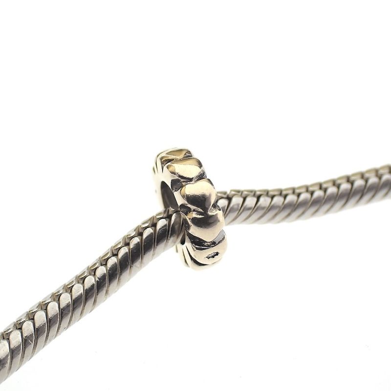 Image 2 of Pandora spacer; Gold; Mini Hearts