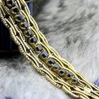 Image 2 of Vintage gold link bracelet with sapphire