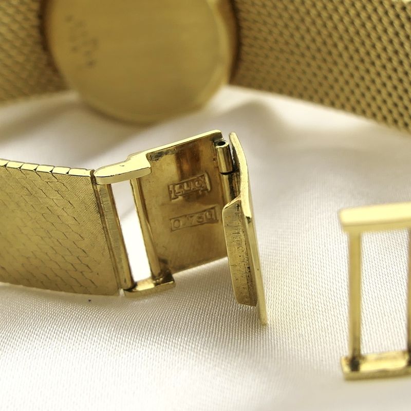Image 10 of Chopard Genève Cocktail Watch 4010 1; Vintage 18k. gouden horloge met malachiet wijzerplaat