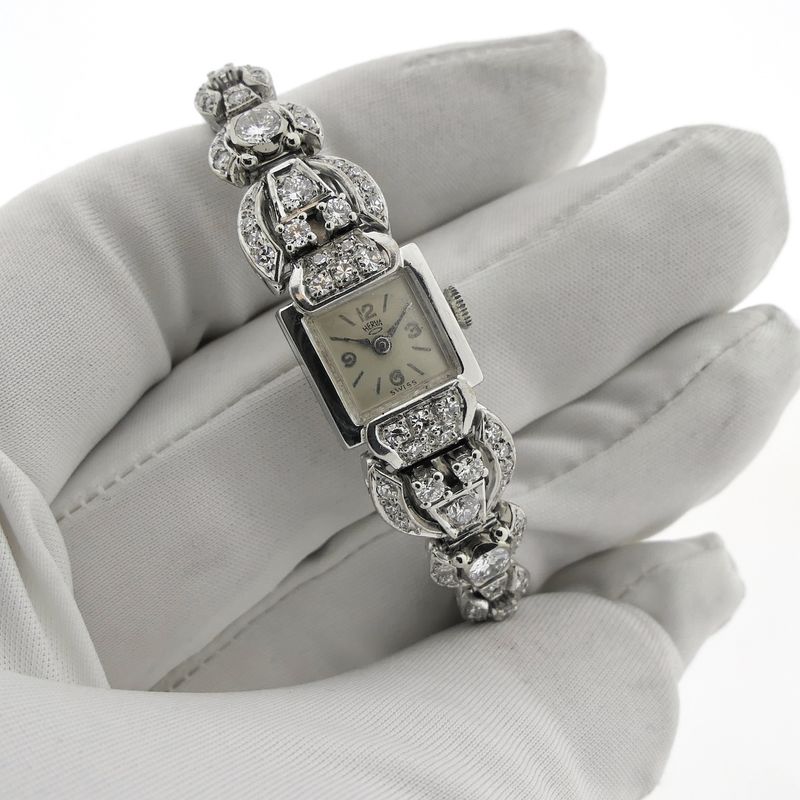 Image 5 of Herva Swiss Genève 'Cocktail Watch'; 14k. Gold ladies watch with diamonds