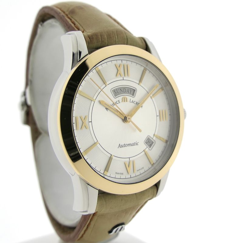 Image 3 of Maurice Lacroix Pontos Day-Date PT6058; Automatic 18k gold/steel men's watch