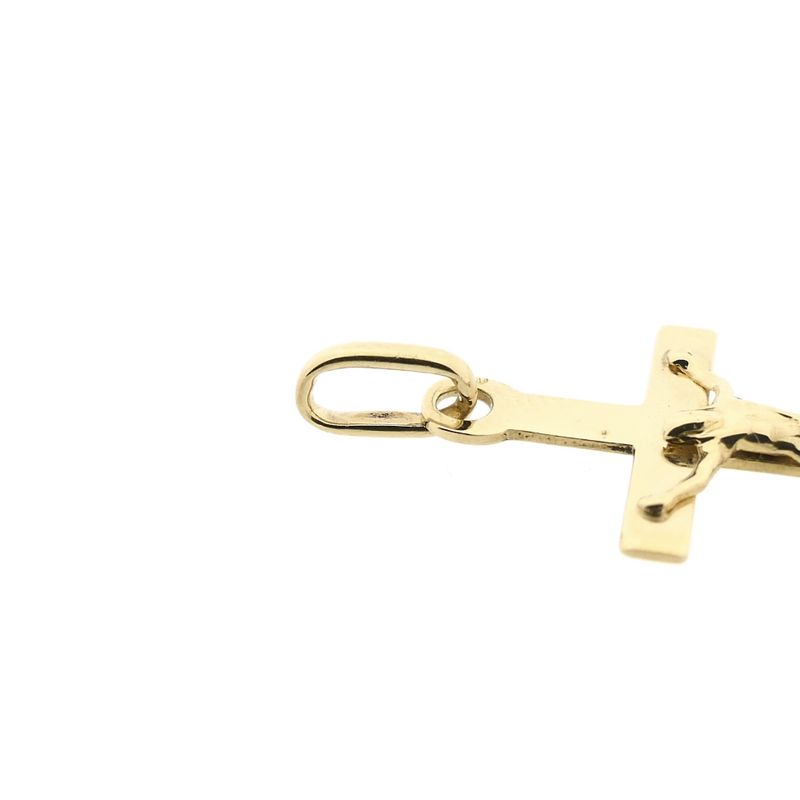 Afbeelding 6 van Gouden hanger van een kruis met corpus