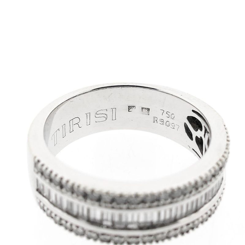 Image 6 of White gold Tirisi ring with diamonds; approx. 0.90 ct.