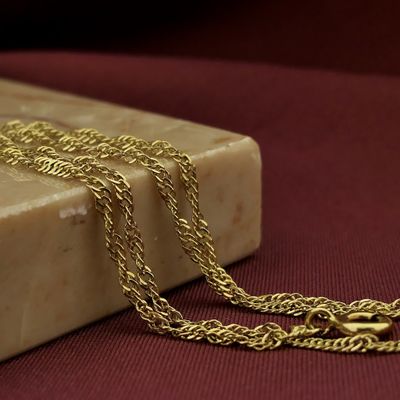 Image 2 of 18K Gold Twisted Link Chain | 42 cm