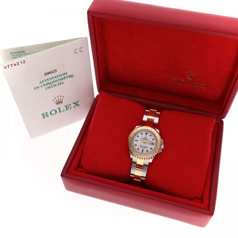 Afbeelding 2 van Rolex Yacht-Master Ladies 29mm 69623; Automatisch Dames Horloge (Full-Set '99)