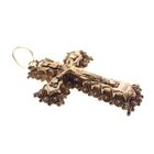 Image 4 of 19th century gold pendant of a cross with corpus INRI; Filigree