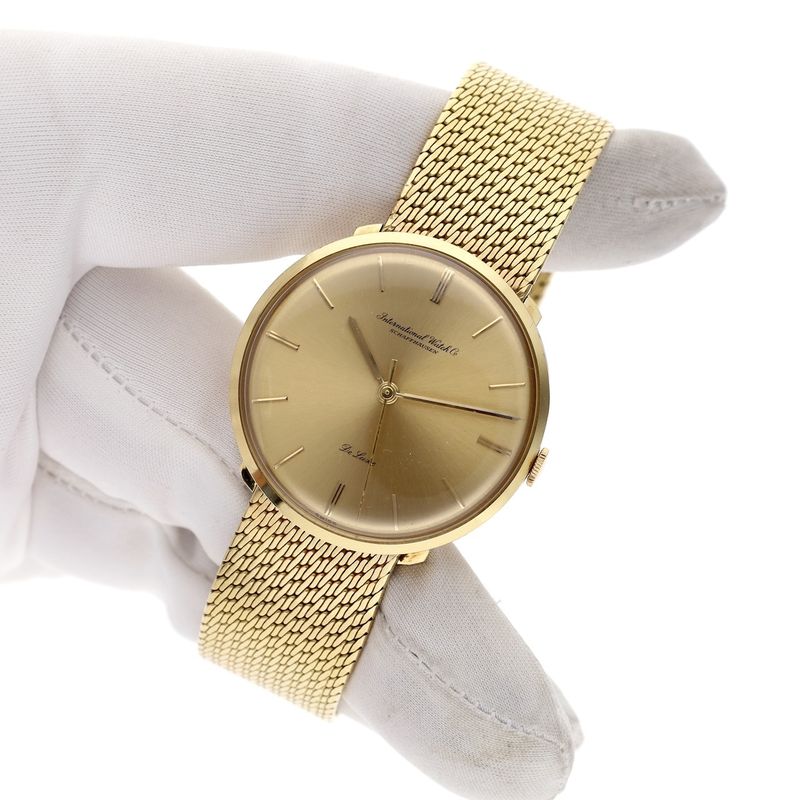 Image 7 of IWC Schaffhausen De Luxe 990309; 18k gold men's watch (full set 1964)