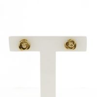 Gold stud earrings | Rose