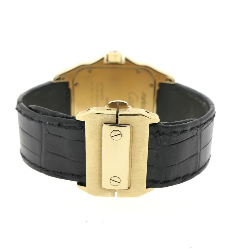 Image 9 of Cartier Santos 100 XL Automatic 2732 - W20071Y1; 18k gold watch with diamond setting