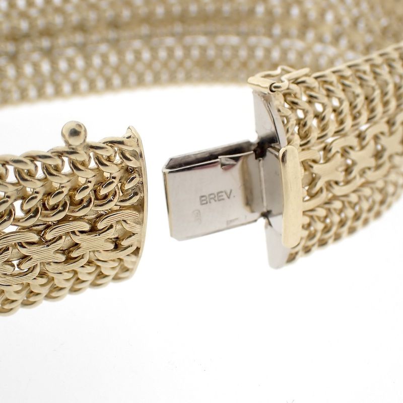 Image 9 of Gold wide fantasy link bracelet