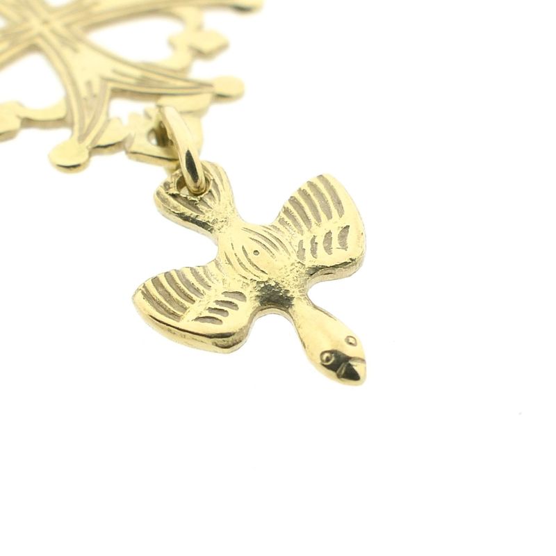 Image 9 of Gold pendant of a Huguenot cross