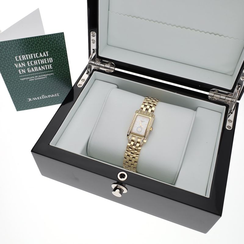 Image 4 of Longines Dolce Vita L5.155.7; 18k gold women's watch with diamonds