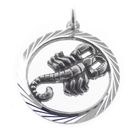 Image 1 of Silver zodiac sign pendant; Scorpio
