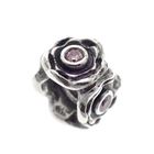 Image 1 of Pandora charm; Silver; Pink Rose