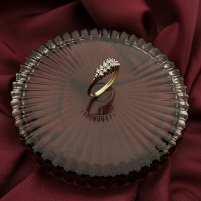 Image 2 of Gold ring pavé set with diamonds | 0.56 ct.