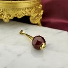 Image 2 of Vintage gold bullet pendant with carnelian