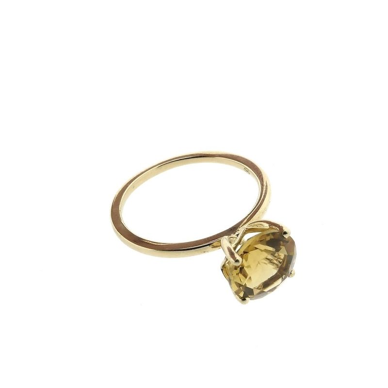 Image 4 of Gold solitaire ring with citrine
