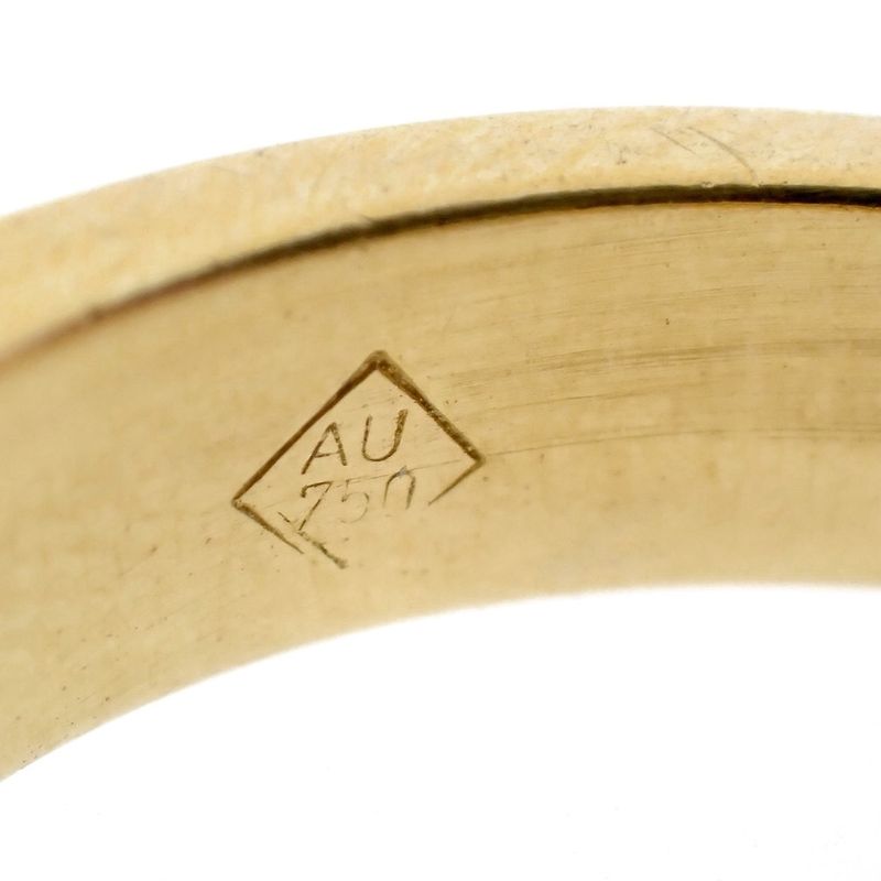 Image 8 of Gold pavé ring set with diamonds; 0.12 ct.