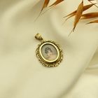 Image 8 of Antique two-tone gold pendant with enamel portrait