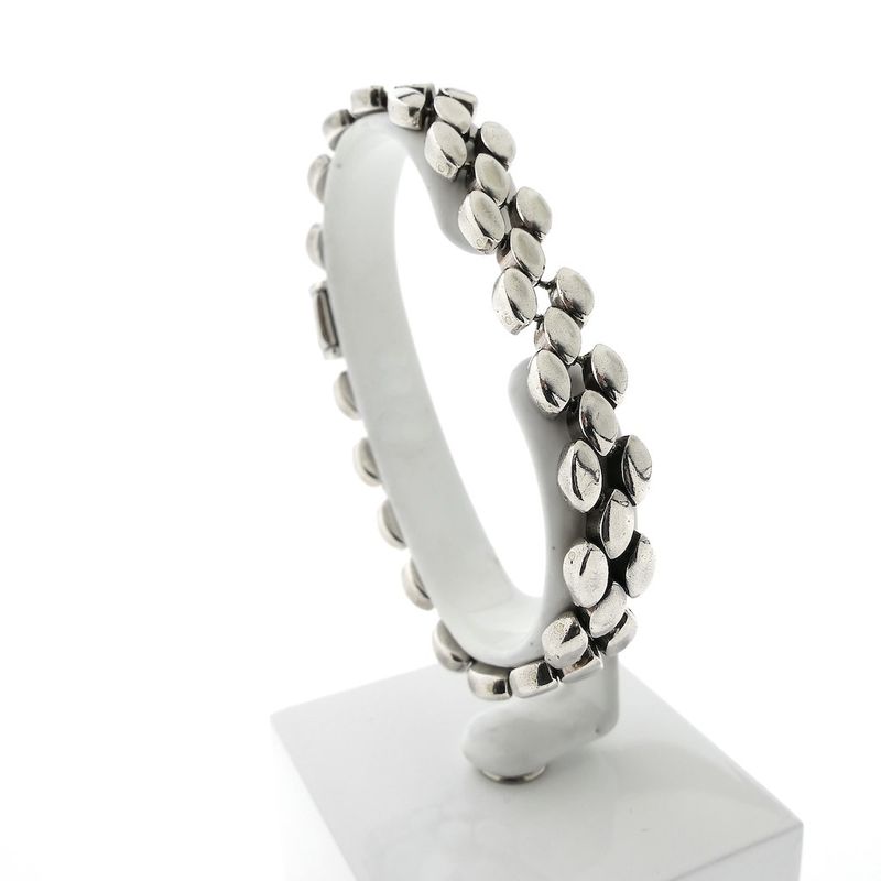 Image 1 of Silver unique oval link bracelet | 19.5 cm
