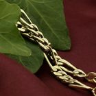 Image 2 of Gold Figaro link bracelet | 19.5 cm