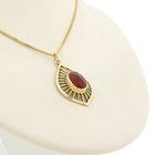 Image 5 of Vintage gold pendant with carnelian