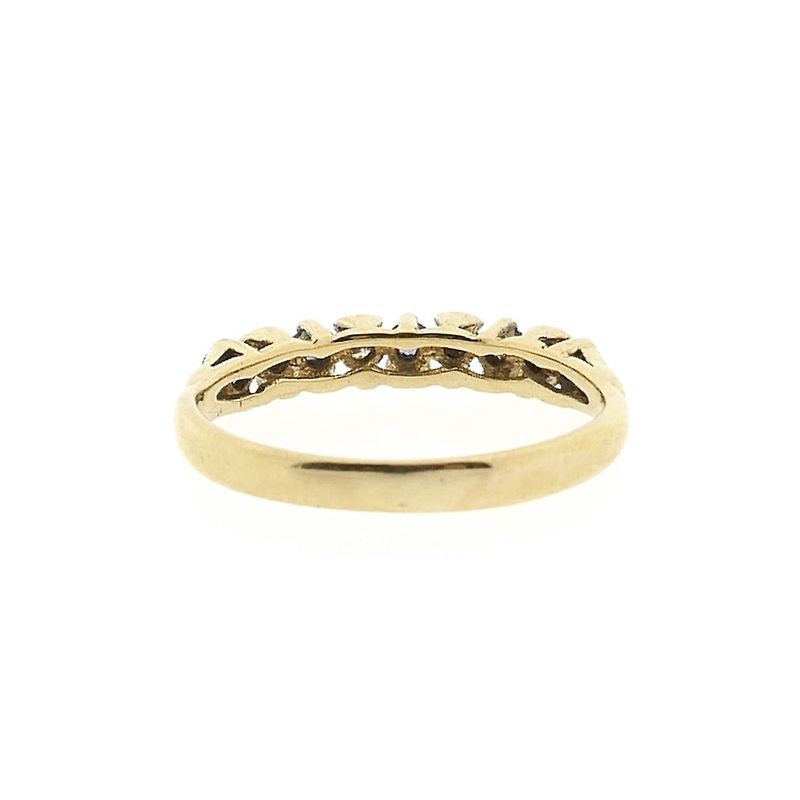 Image 4 of 9 carat row ring with sapphire and diamond | 0.12 ct.