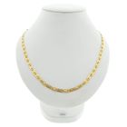 Image 1 of Tricolor gold navy link necklace