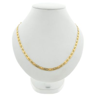 Tricolor gold navy link necklace Image 1 of Tricolor gold navy link necklace