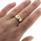 Image 7 of Gold solitaire ring with zirconia