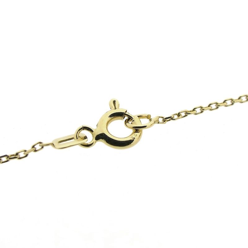 Image 6 of Gold anchor link necklace with a fixed pendant; four-leaf clover | 42 cm
