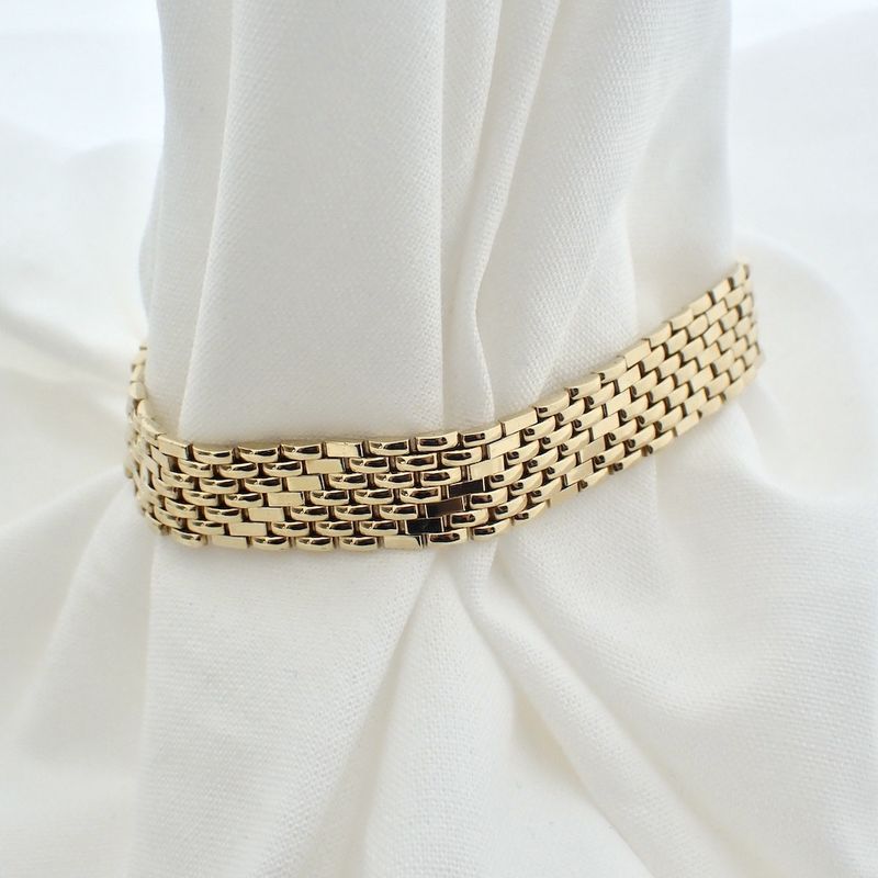 Image 6 of Vintage gold panther link bracelet