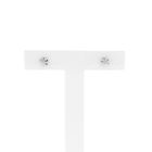Image 1 of White gold solitaire stud earrings with diamond; 0.03 ct.