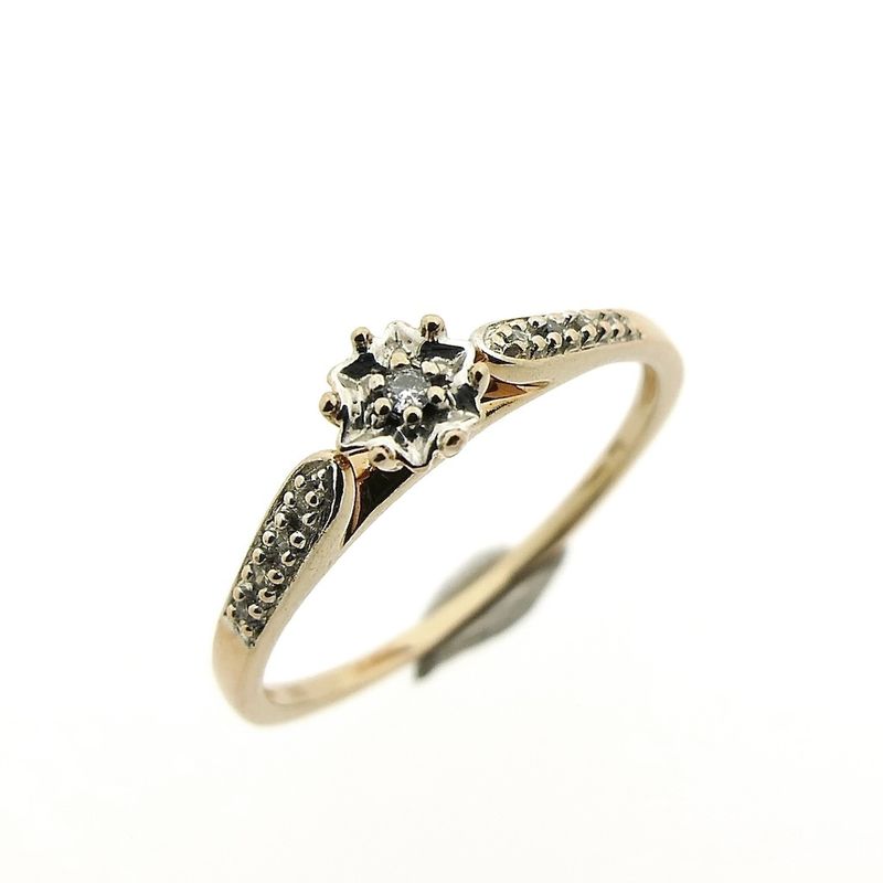Image 1 of Rose gold ring set with diamond | 0.05 ct.