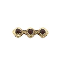 Vintage gouden broche met carneool
