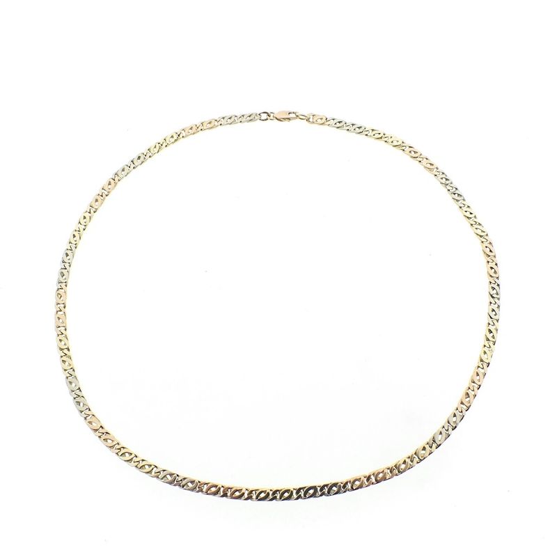 Image 1 of Tricolor gold men's necklace.