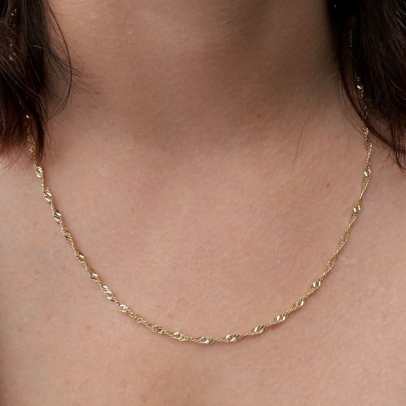 Image 9 of Gold Singapore link chain