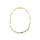 Image 4 of Gold closed Figaro link bracelet | 19 cm
