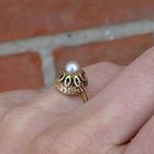 Image 10 of Vintage gold ring with Tahitian pearl