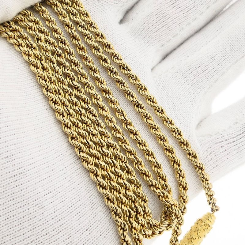 Image 7 of Twisted Gold Chain with Decorative Clasp | 102 cm